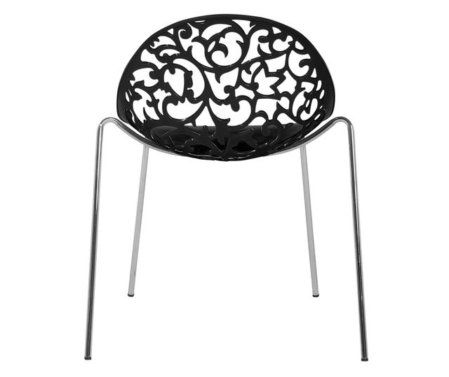 Set of 4 MUMFORD Black Dining Chairs