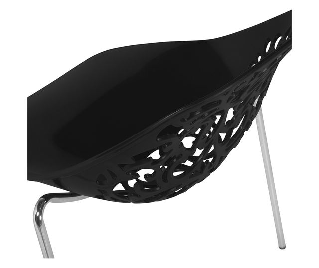 Set of 4 MUMFORD Black Dining Chairs