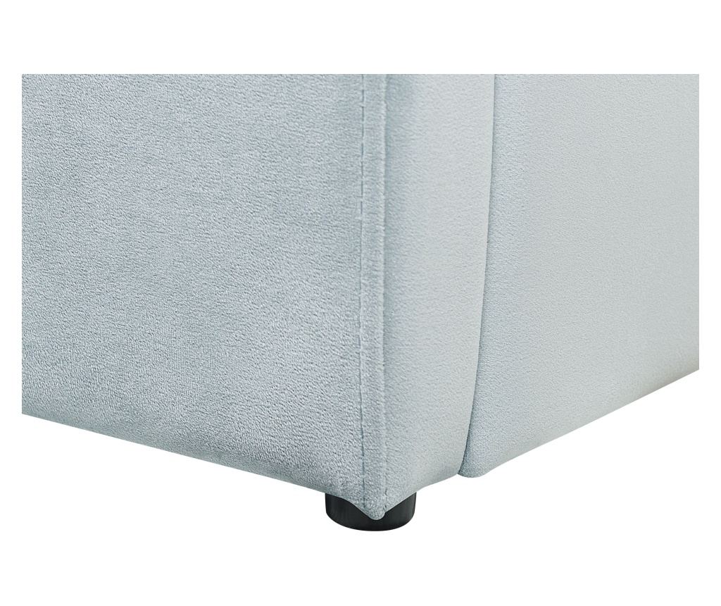 Gyerekágy tárolóval Bársony ANET 90 x 200 cm Világoskék - 8