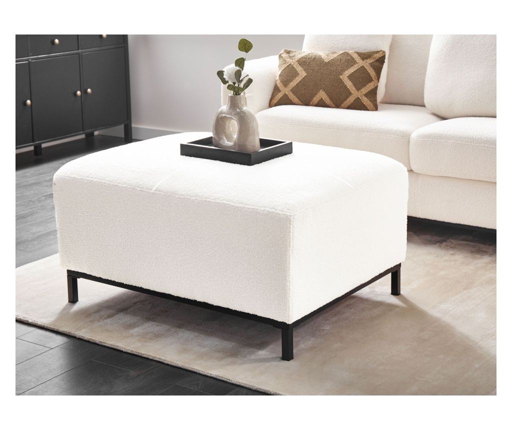 Ottomán OSLO Buklé Fehér - 1