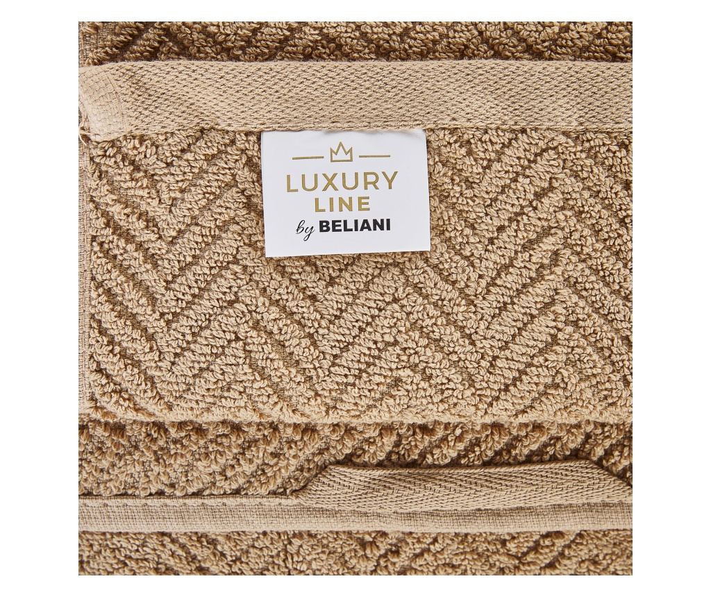 Kilencdarabos törölközőszett MITIARO Pamut frottír Homokbézs - 4