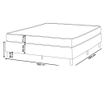 Fejtámla nélküli boxspring ágy COUNTESS 160 x 200 cm Világosszürke thumbnail 3