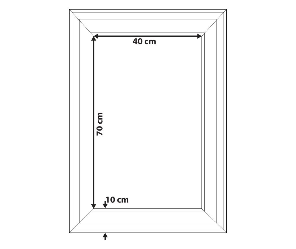 Falitükör LUNEL 60 cm 90 cm Fekete - 3