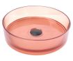 Pultra helyezhető mosdókagyló TOLOSA ⌀ 36 cm Öntött kő Világospiros thumbnail 2