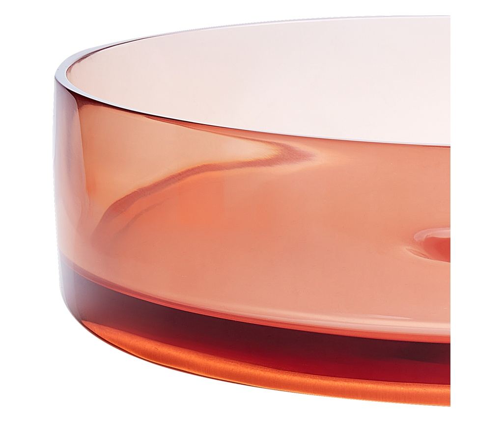 Pultra helyezhető mosdókagyló TOLOSA ⌀ 36 cm Öntött kő Világospiros - 6