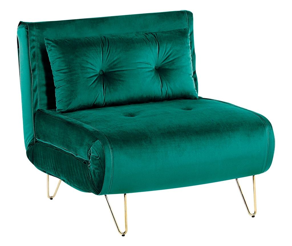 Egyszemélyes kanapéágy VESTFOLD Bársony Sötétzöld - 4