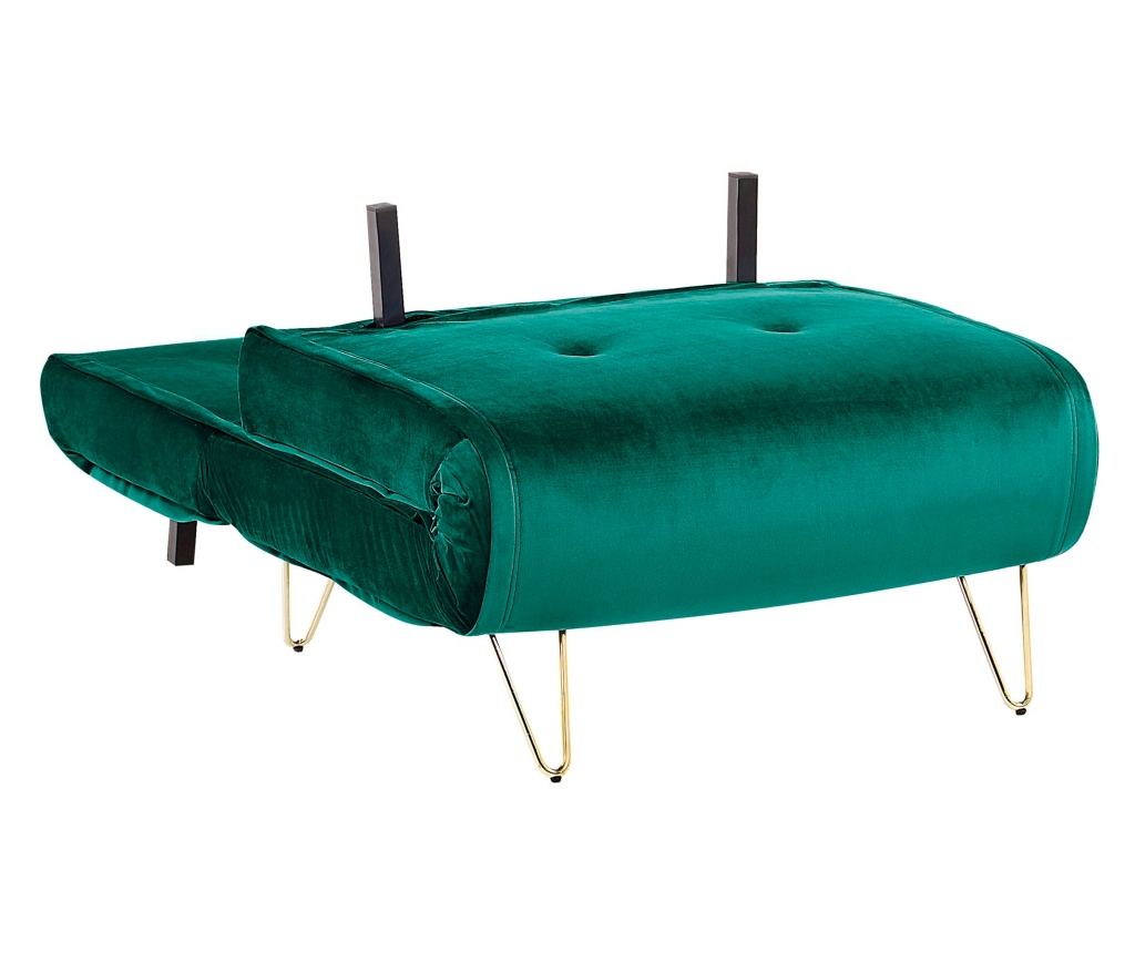 Egyszemélyes kanapéágy VESTFOLD Bársony Sötétzöld - 5