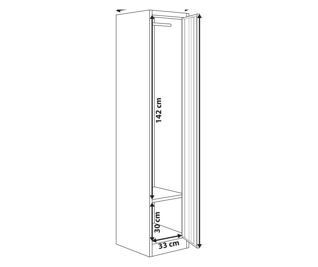 Egyajtós tárolószekrény ATHLETE Fém Fehér/kék - 5