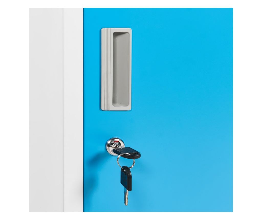 Egyajtós tárolószekrény ATHLETE Fém Fehér/kék - 17