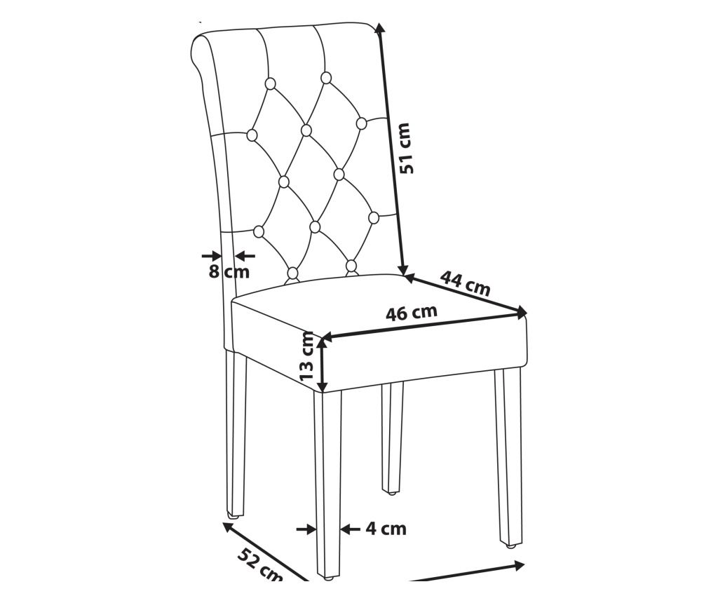 Étkezőszék kétdarabos szettben VELVA Bársony Szürke - 3