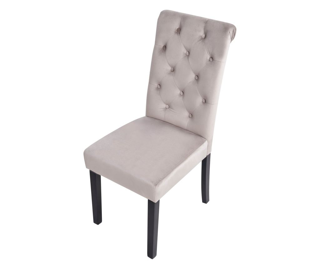 Étkezőszék kétdarabos szettben VELVA Bársony Szürke - 7