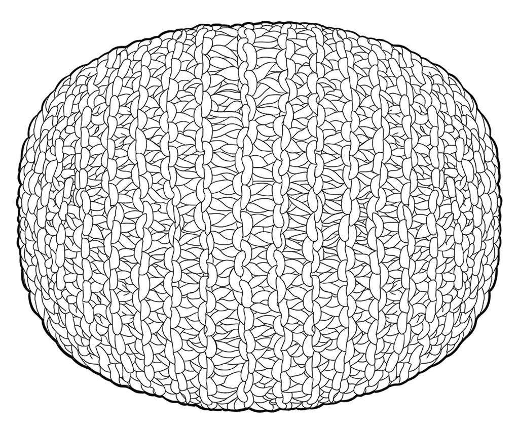 Puff CONRAD Pamut Világosszürke - 3