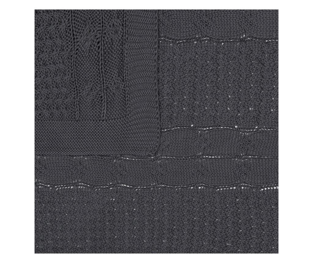 Takaró FETHIYE Pamut 140 x 170 cm Sötétszürke - 5