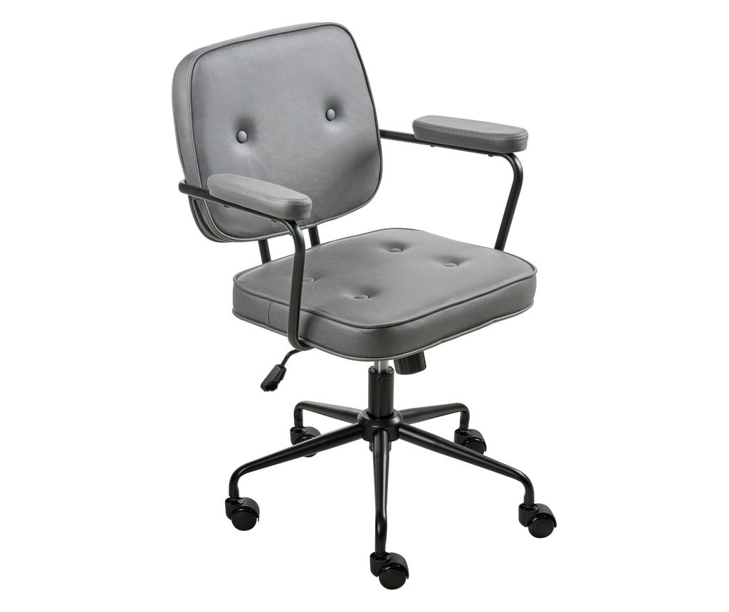 Forgószék PAWNEE Bársony Szürke - 2