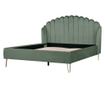 Ágy Bársony AMBILLOU 160 x 200 cm Zöld thumbnail 4