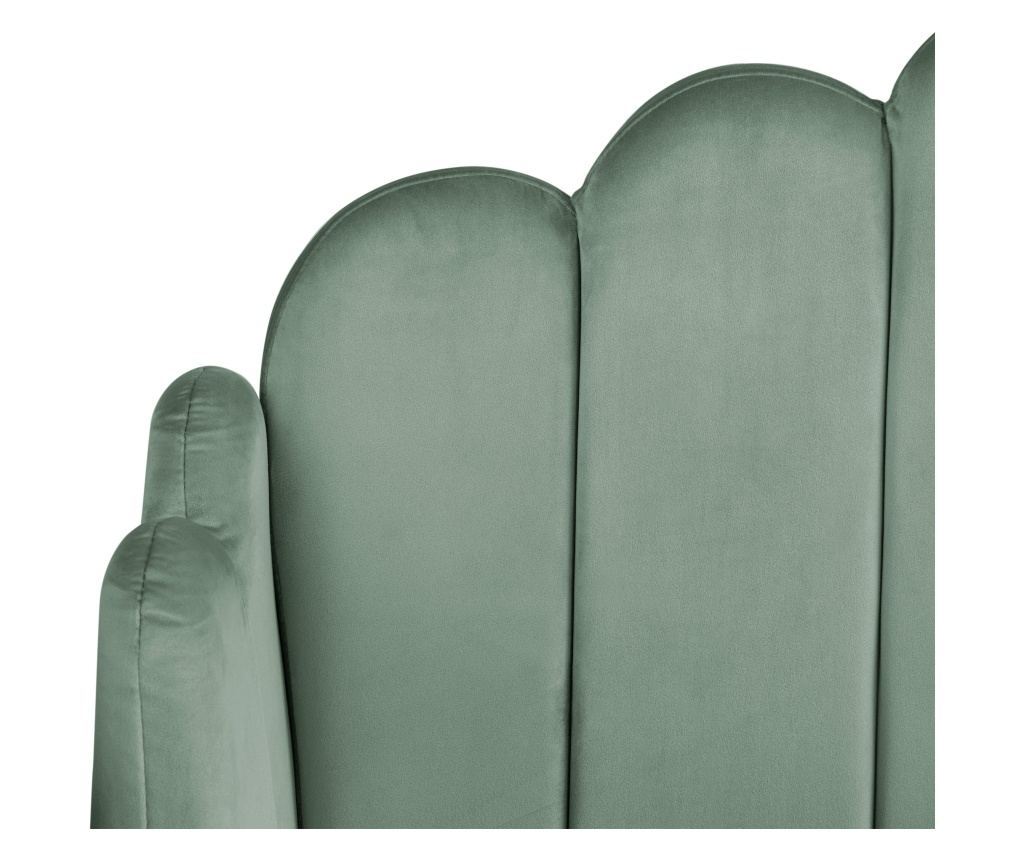 Ágy Bársony AMBILLOU 160 x 200 cm Zöld - 7