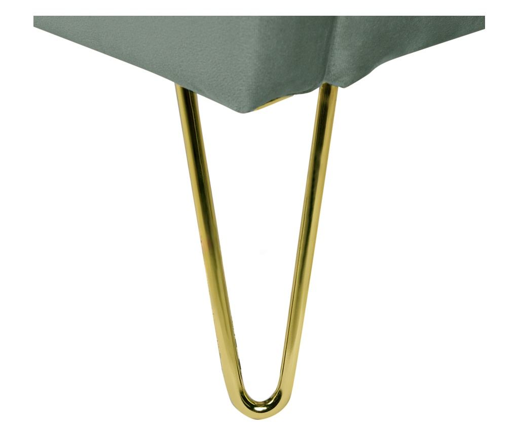 Ágy Bársony AMBILLOU 160 x 200 cm Zöld - 9