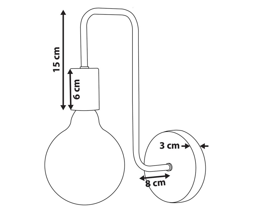 Falilámpa SAVENA Fém Arany - 3
