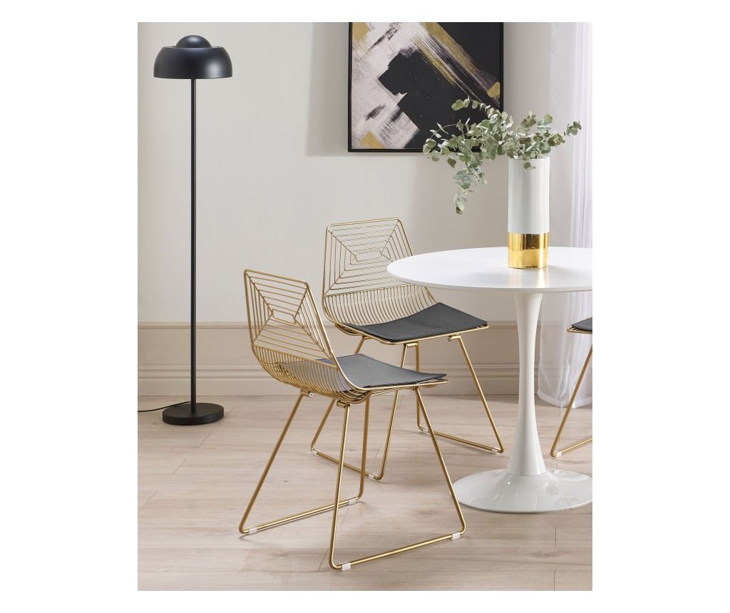 Étkezőszék kétdarabos szettben BEATTY Fém Arany - 1