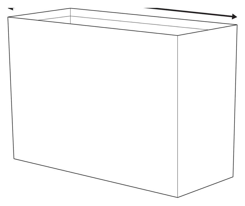 Virágcserép EDESSA 80 cm Sötétbarna - 3