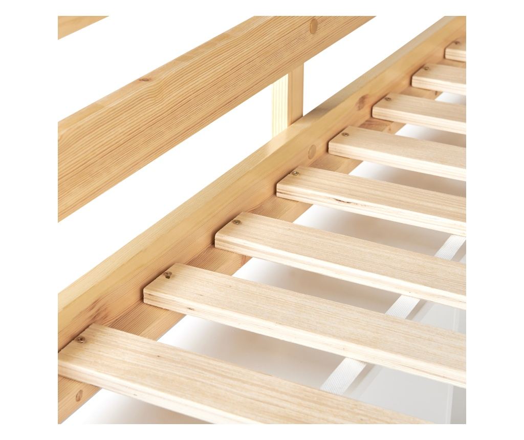 Galériaágy íróasztallal Fenyő FOUCAMONT 90 x 200 cm Világosbarna - 11