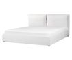 BAJONNA Velvet Ottoman Bed Frame 180 x 200 cm Off-White