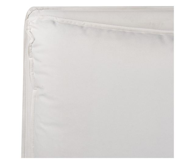 BAJONNA Velvet Ottoman Bed Frame 180 x 200 cm Off-White