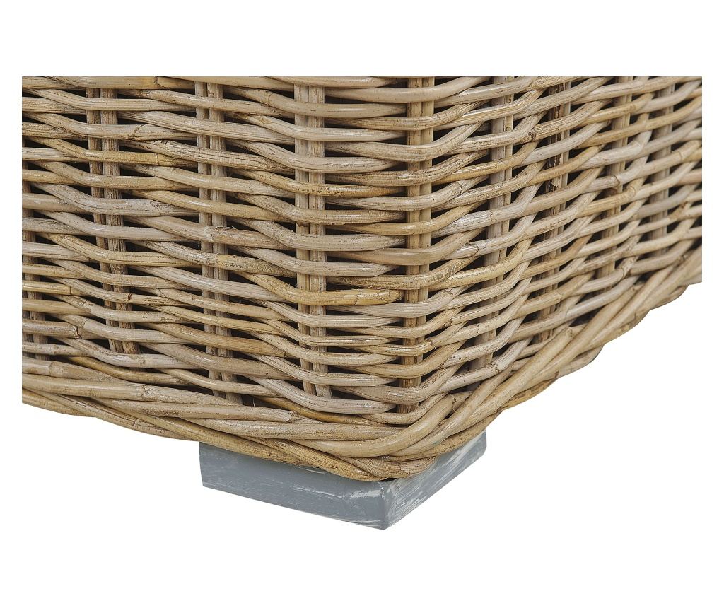 Kerti karosszék kétdarabos szettben ARDEA Rattan Világosbarna - 8