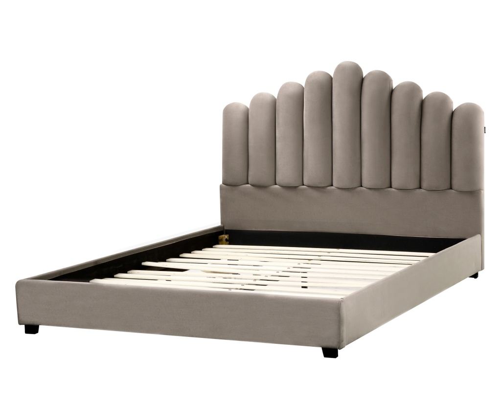 Ágy Bársony VINCENNES 160 x 200 cm Tópszín - 4