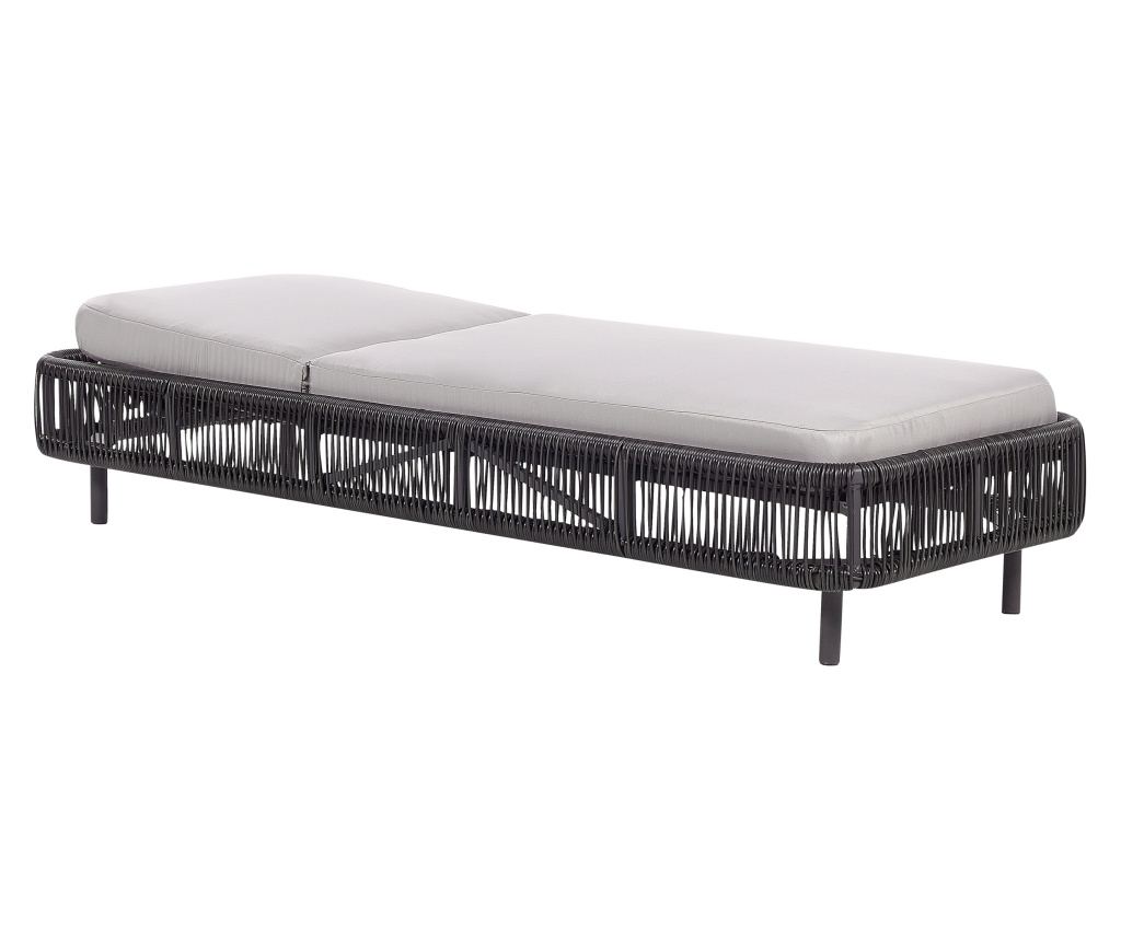 Napozóágy párnával OSINI PE Rattan Szürke - 5
