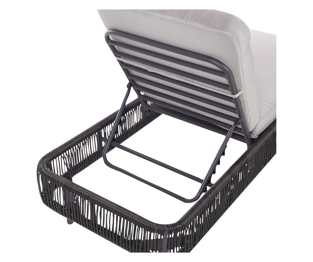 Napozóágy párnával OSINI PE Rattan Szürke - 7