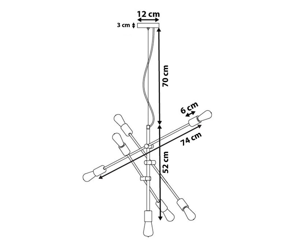 Függőlámpa CREMERA Fém Bronz - 3