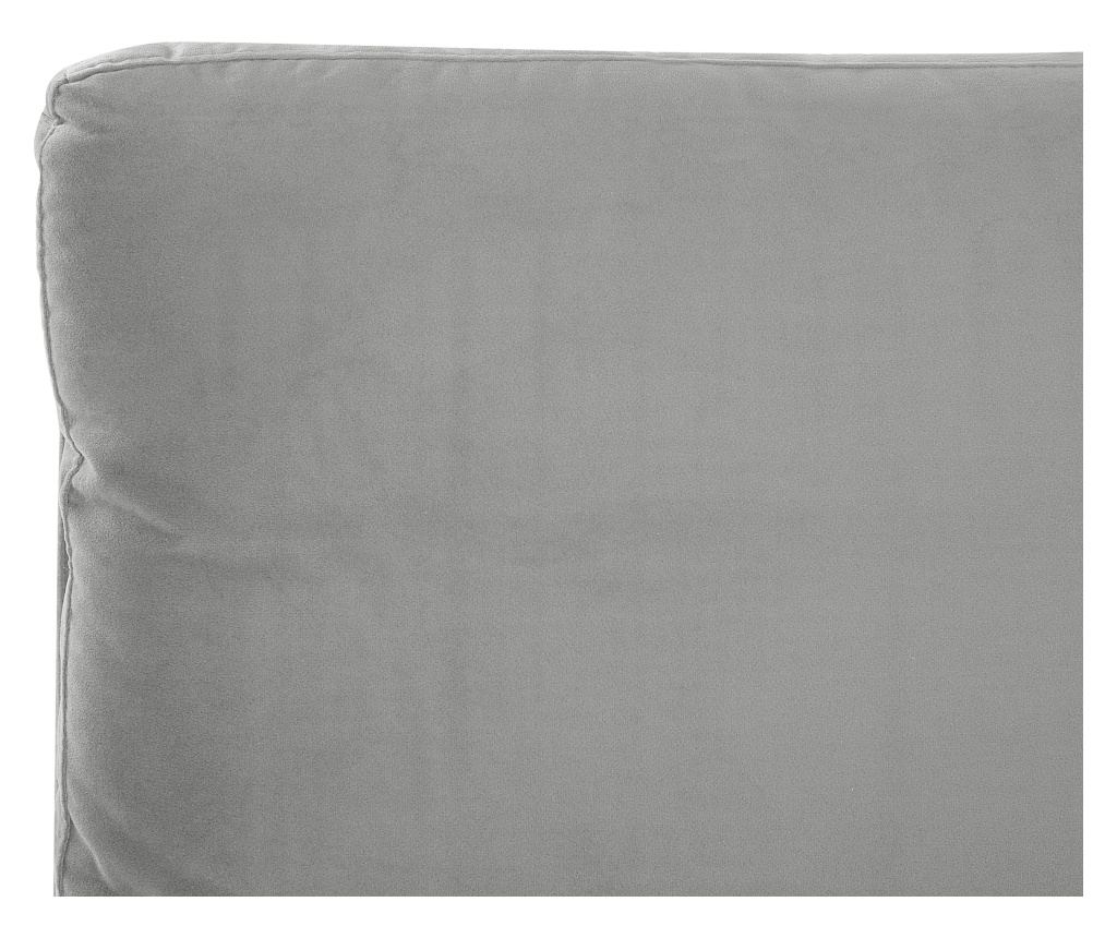 Ágy Bársony MELLE 160 x 200 cm Szürke - 1