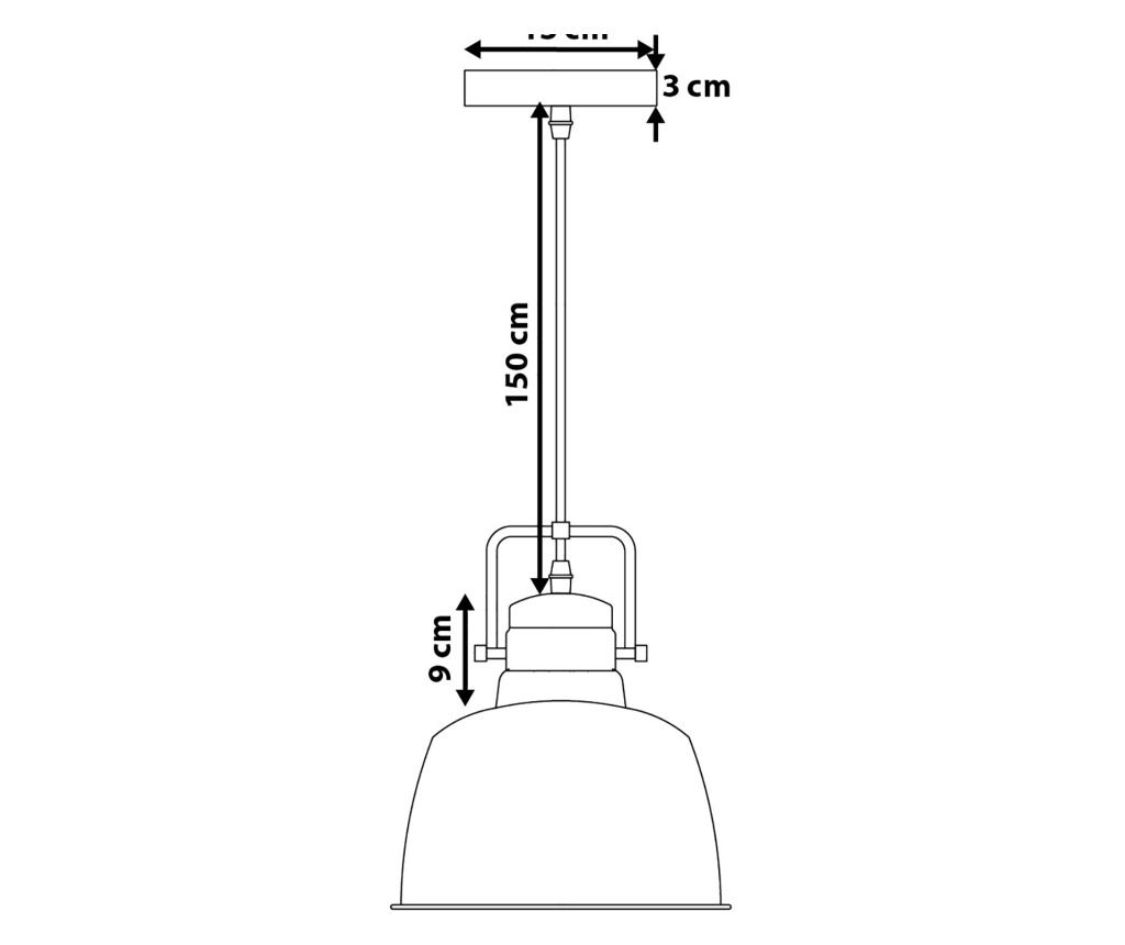 Függőlámpa NARMADA Fém Szürke - 3