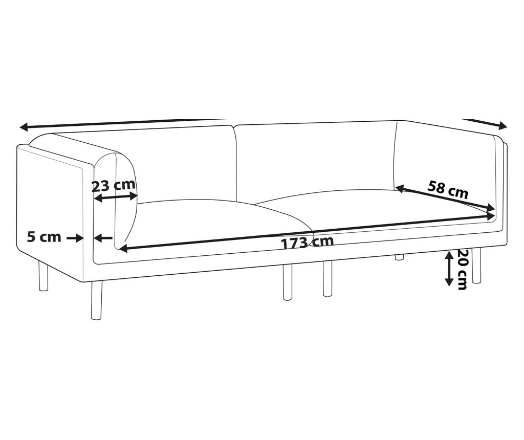 Kanapé 3 személyes VORGOD Világosbézs - 5