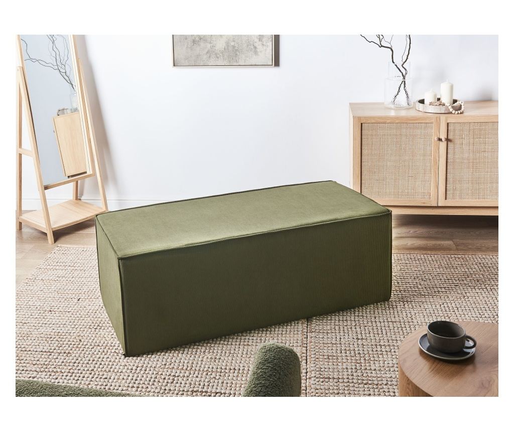 Puff VINITA Kordbársony Sötétzöld - 1