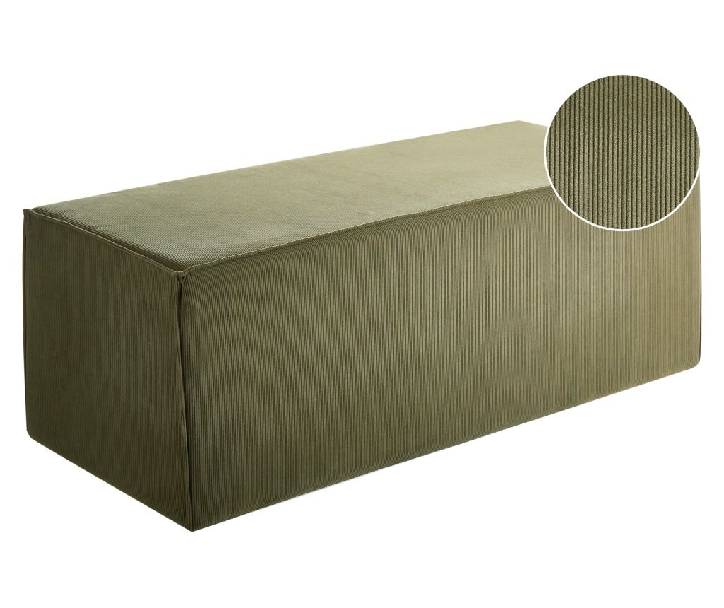 Puff VINITA Kordbársony Sötétzöld - 2