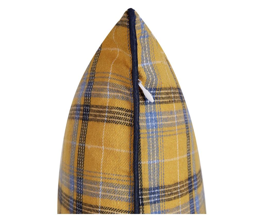 Díszpárna DICENTRA 45 x 45 cm Sárga Kockás - 4