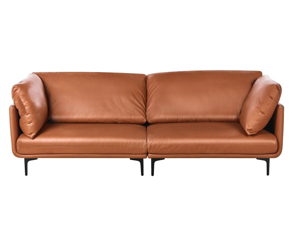 Kanapé 3 személyes REVSNES Műbőr Aranybarna - 2