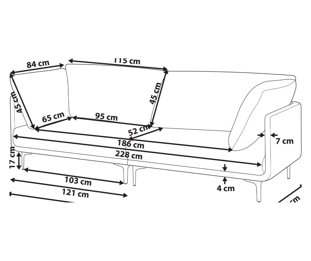 Kanapé 3 személyes REVSNES Műbőr Aranybarna - 3