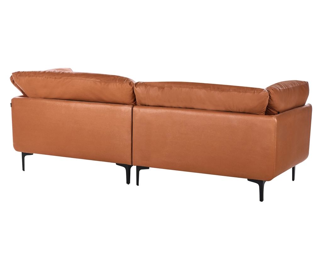 Kanapé 3 személyes REVSNES Műbőr Aranybarna - 5