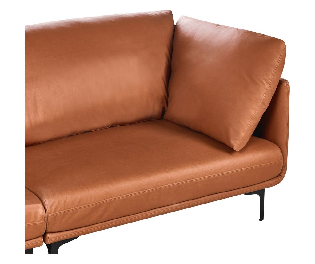 Kanapé 3 személyes REVSNES Műbőr Aranybarna - 7