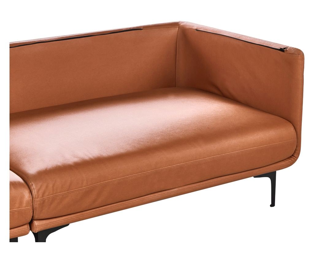 Kanapé 3 személyes REVSNES Műbőr Aranybarna - 8