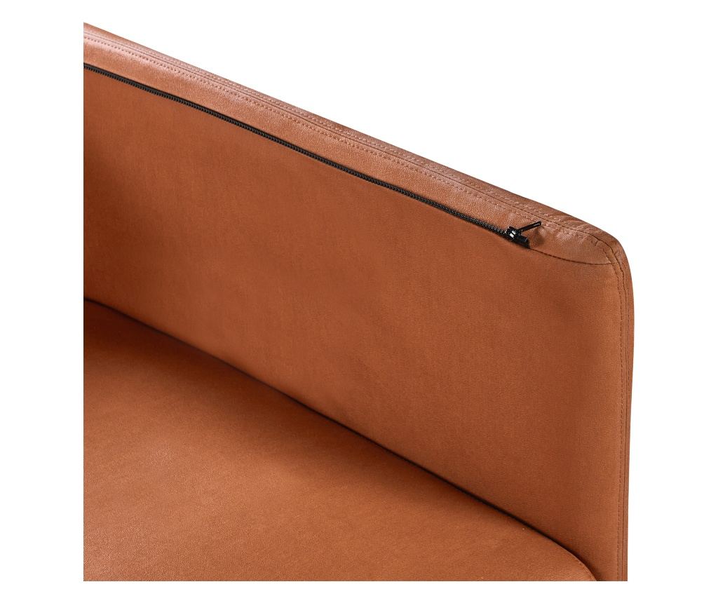 Kanapé 3 személyes REVSNES Műbőr Aranybarna - 9