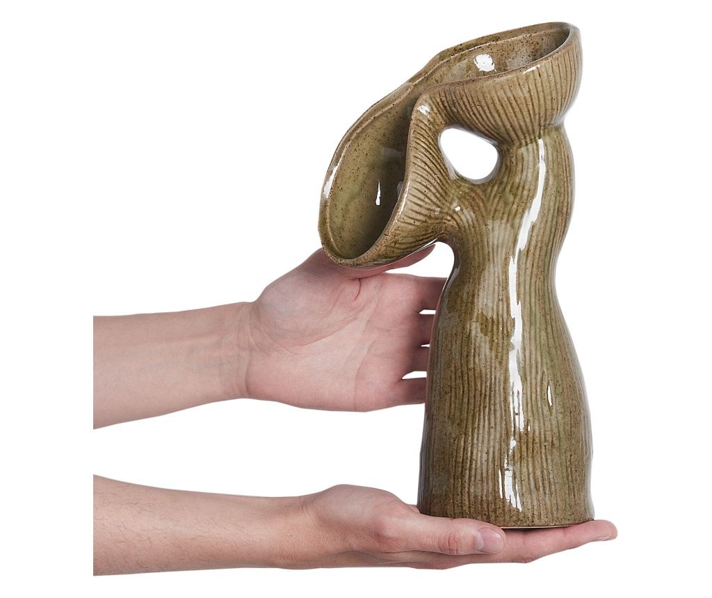 Virágtartó váza CALAMUS Kőcserép 28 cm Zöld - 5