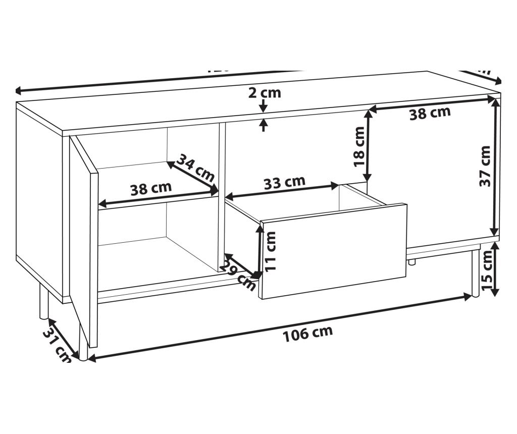 Szekrény OKLAND Fehér - 3