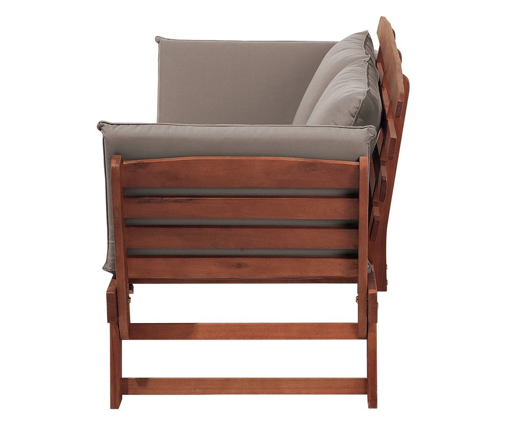 Kerti pad ülőpárnával PORTICI 210 cm Eukaliptusz fa Sötétbarna/tópszínű - 6