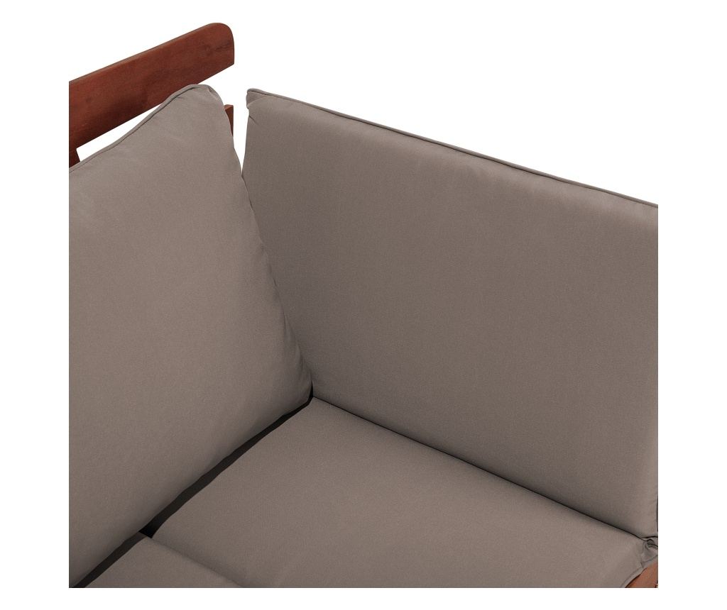 Kerti pad ülőpárnával PORTICI 210 cm Eukaliptusz fa Sötétbarna/tópszínű - 8