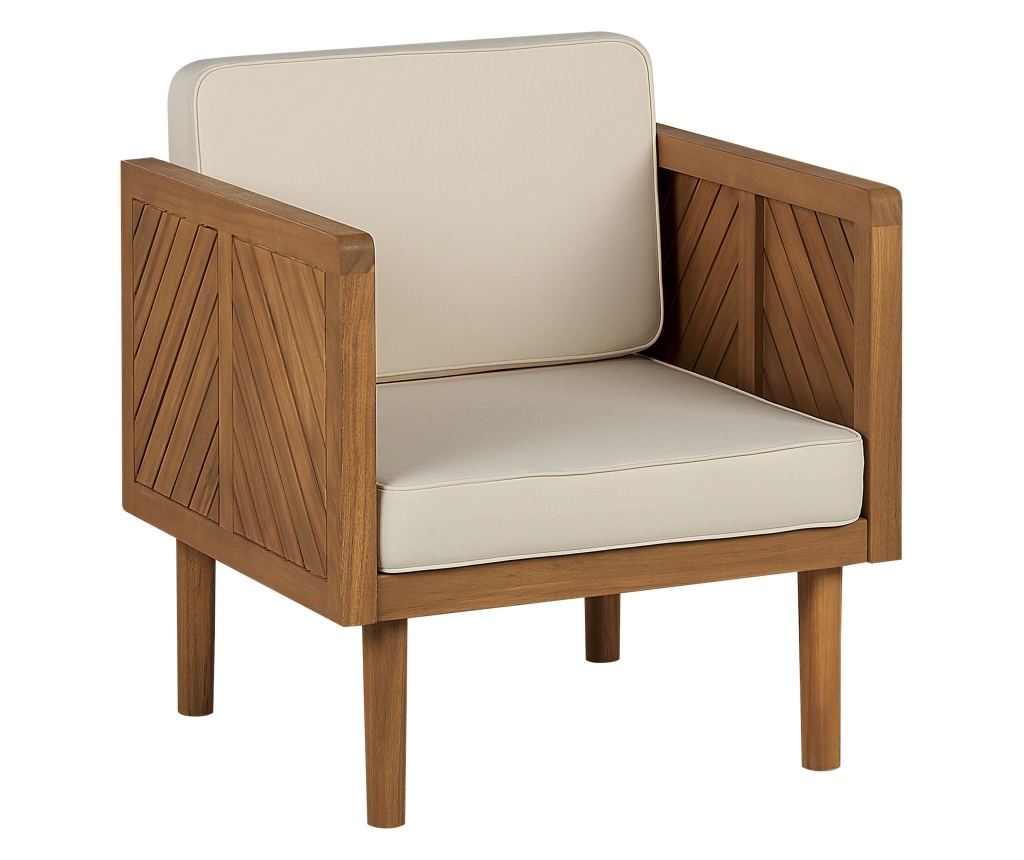 Kerti ülőgarnitúra asztallal és ottománnal 4 személyes BARATTI Akácfa Barna - 4