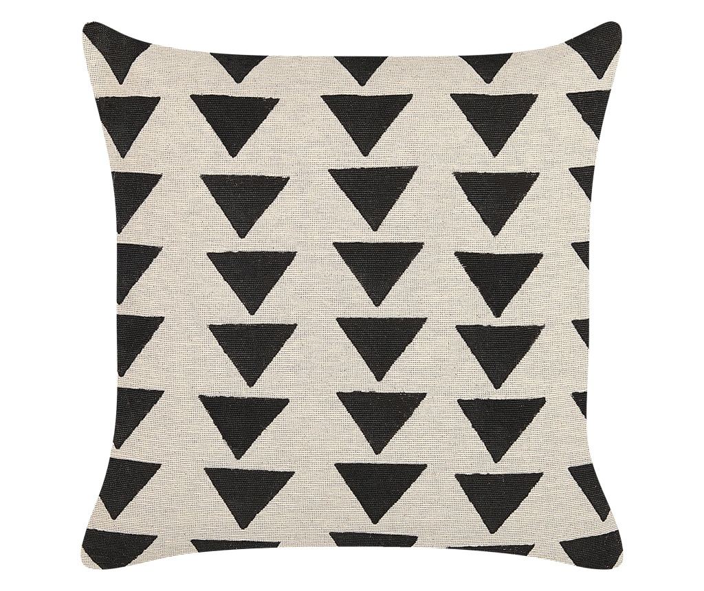 Díszpárna CERCIS Pamut 45 x 45 cm Bézs Geometrikus mintás - 2